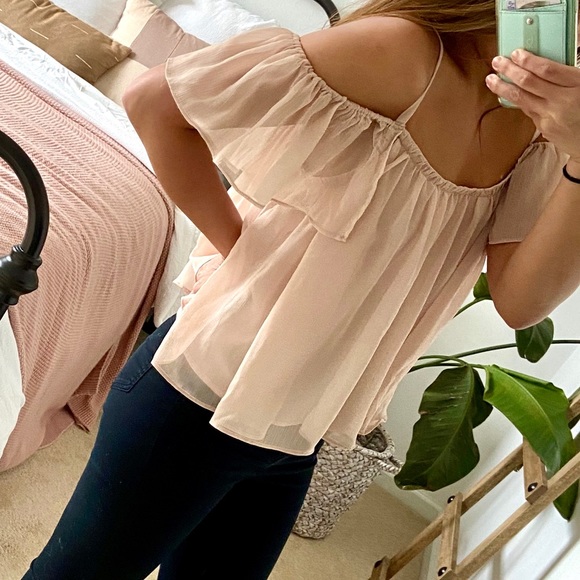 Lulus blush off the shoulder top - Picture 4 of 4